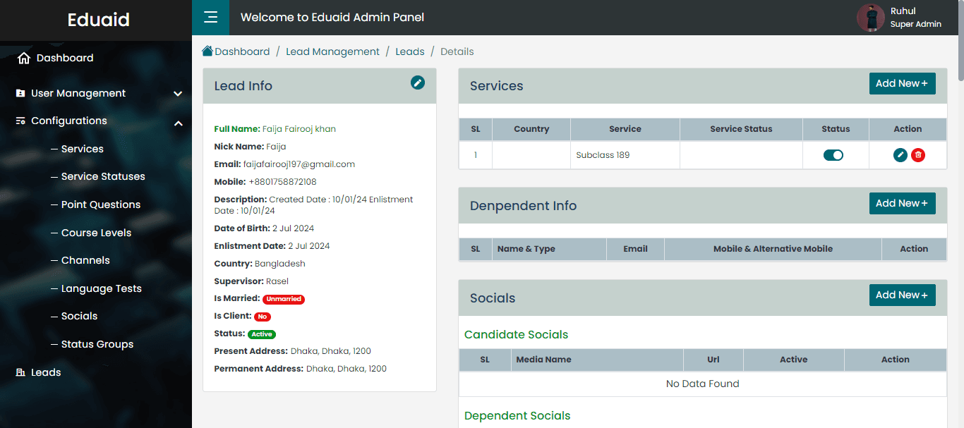 Eduaid CRM