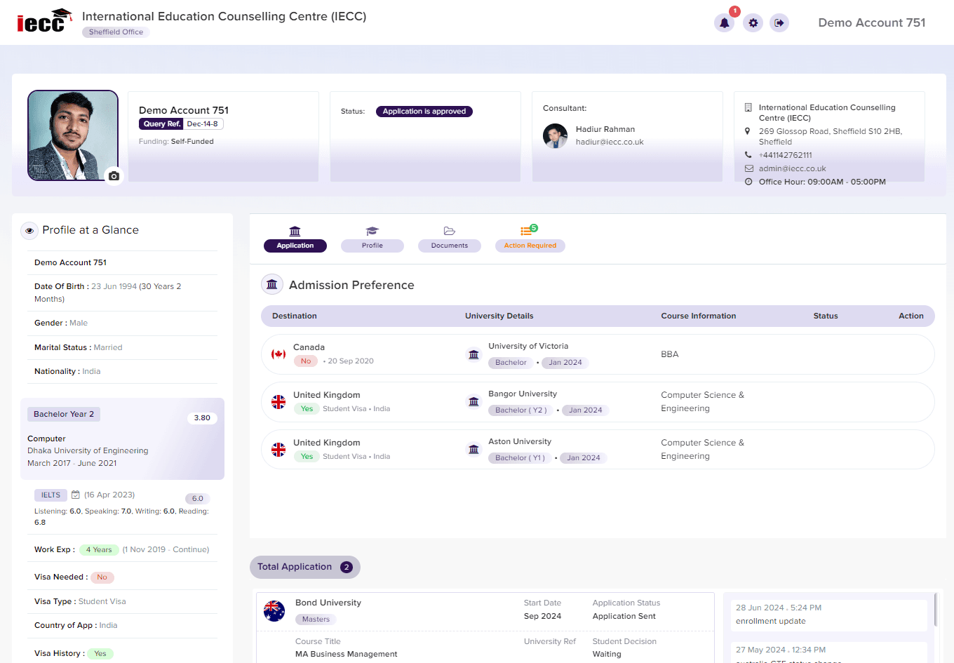 Sams-CRM Student Portal